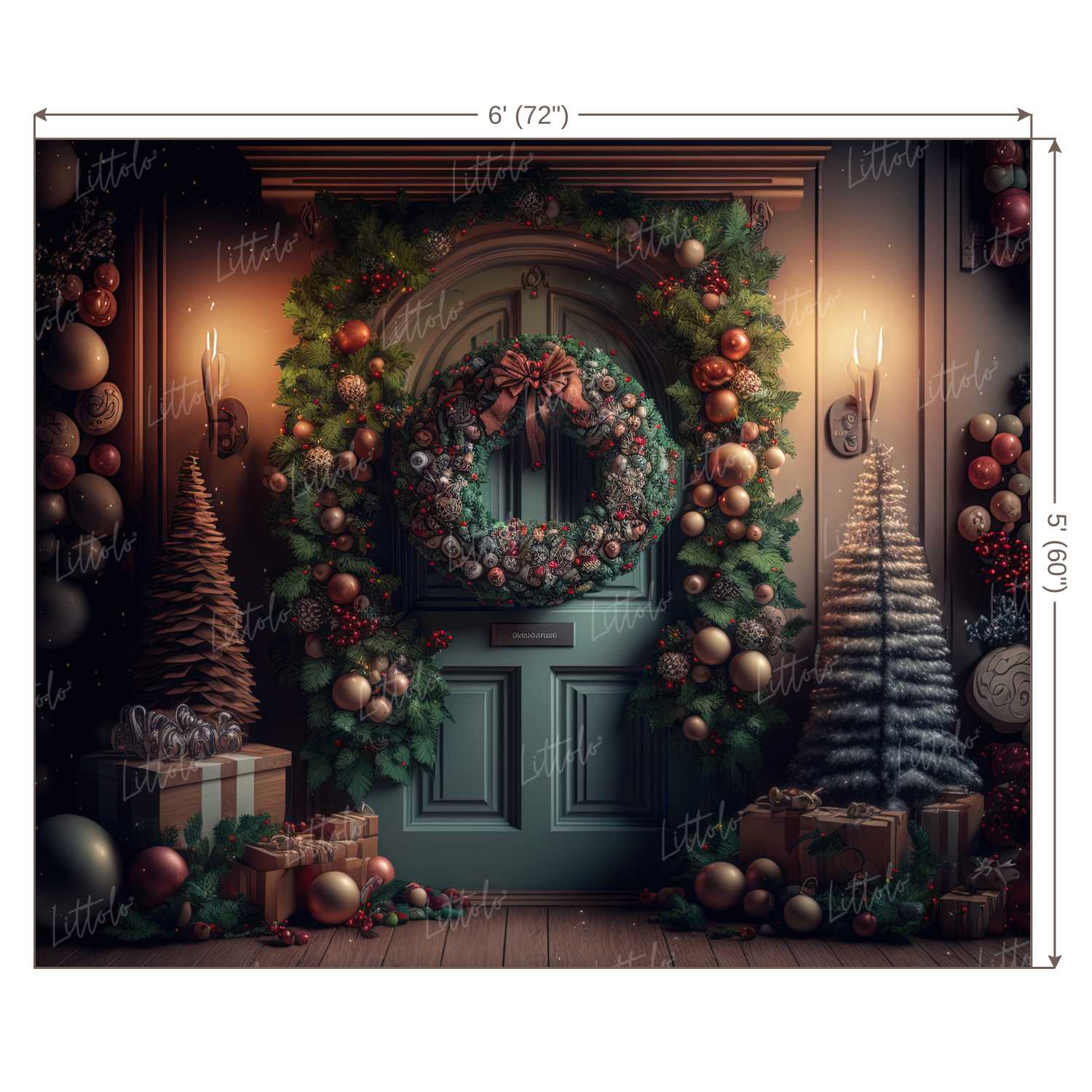 LB1050 Festive Christmas Backdrop