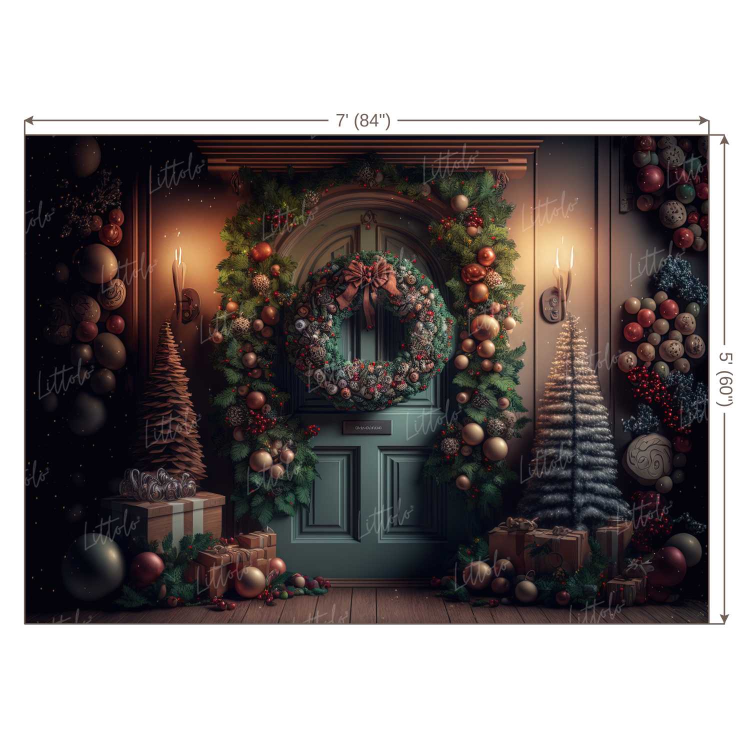 LB1050 Festive Christmas Backdrop