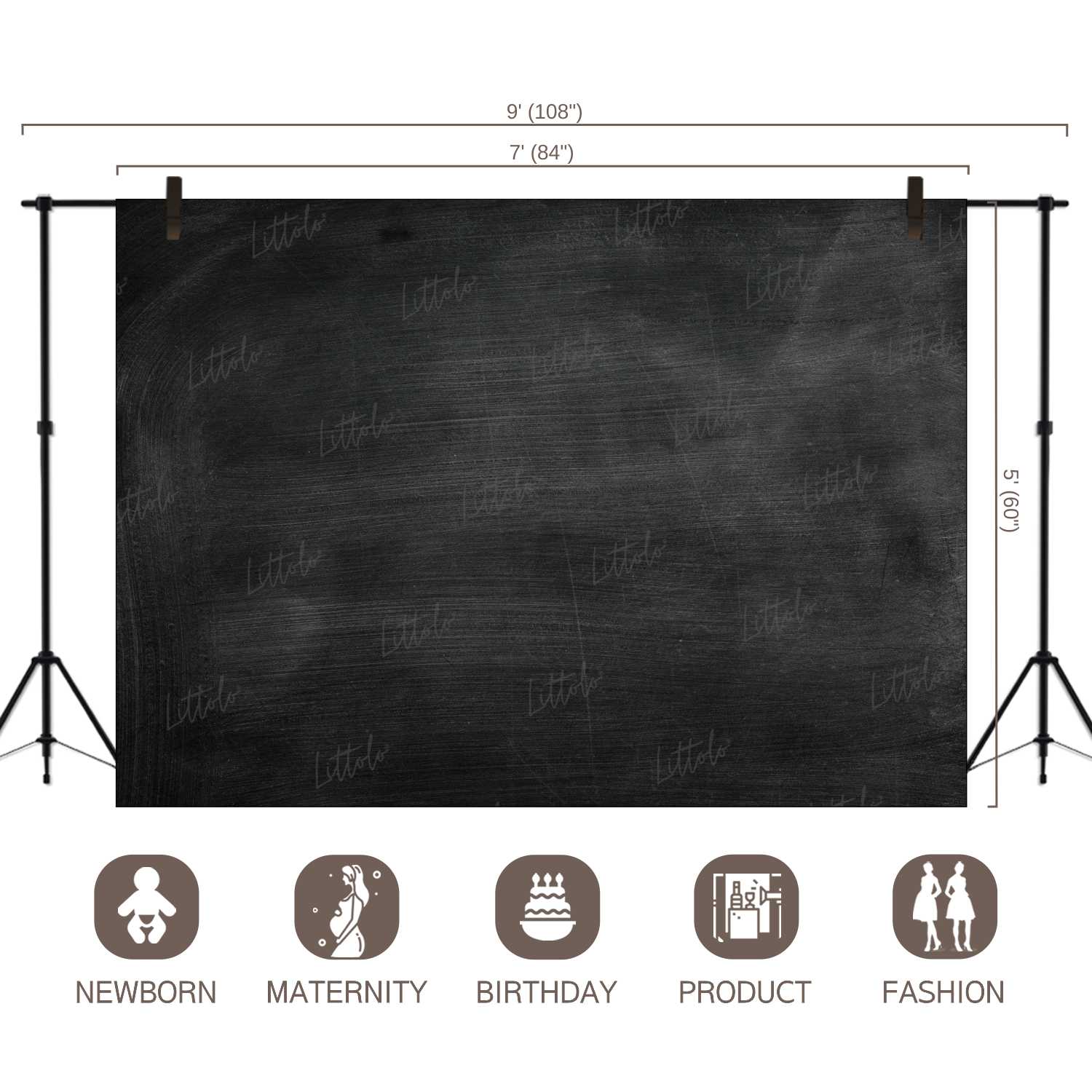 LB1051 Back to School Chalkboard Backdrop