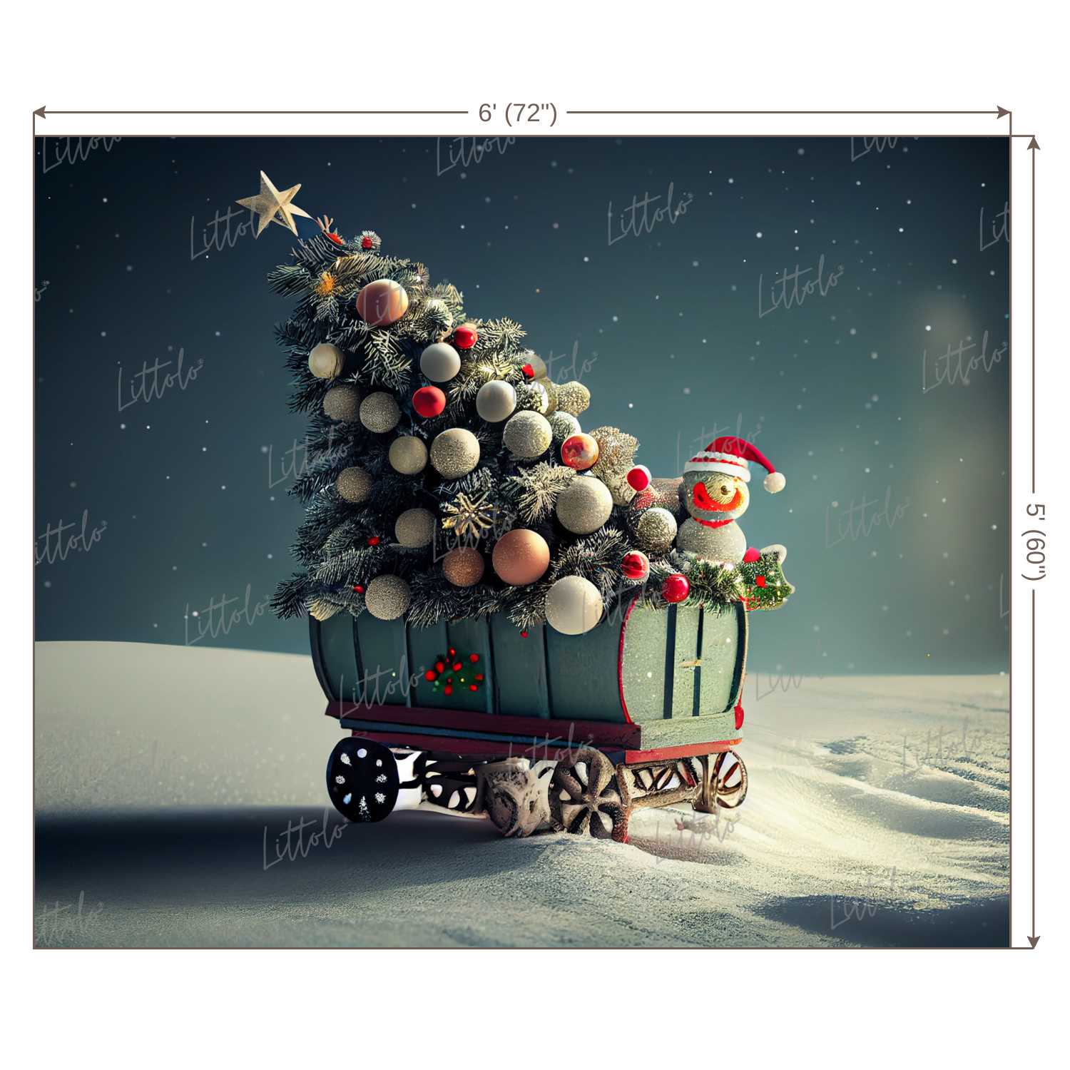 LB1052 Festive Christmas Backdrop