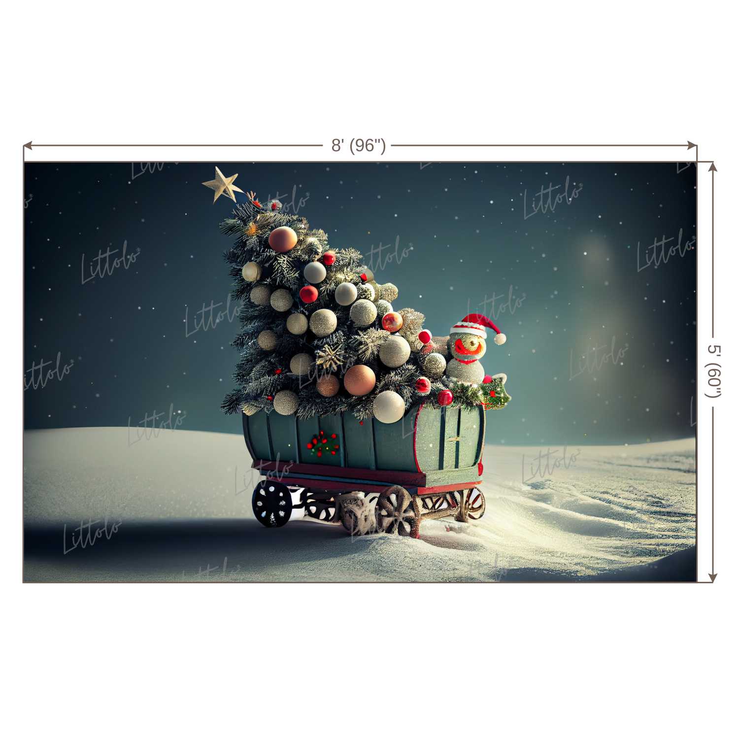 LB1052 Festive Christmas Backdrop