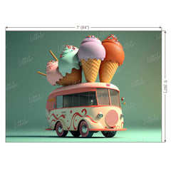 LB1054 Ice Cream Backdrop