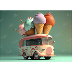 LB1054 Ice Cream Backdrop