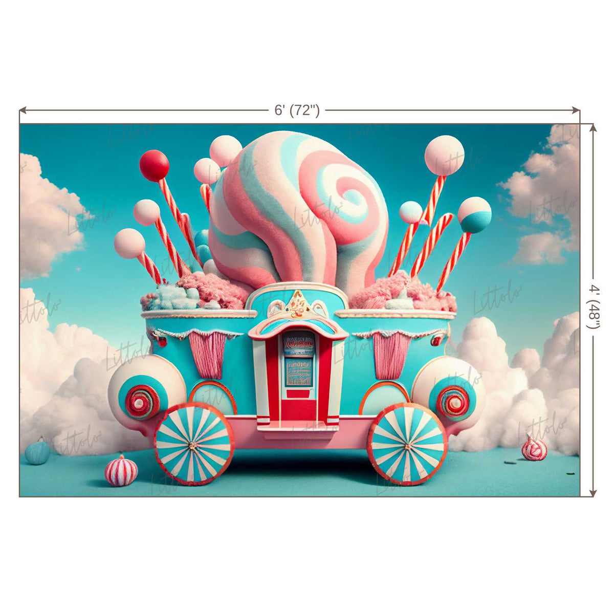 LB1058 Ice Cream Backdrop