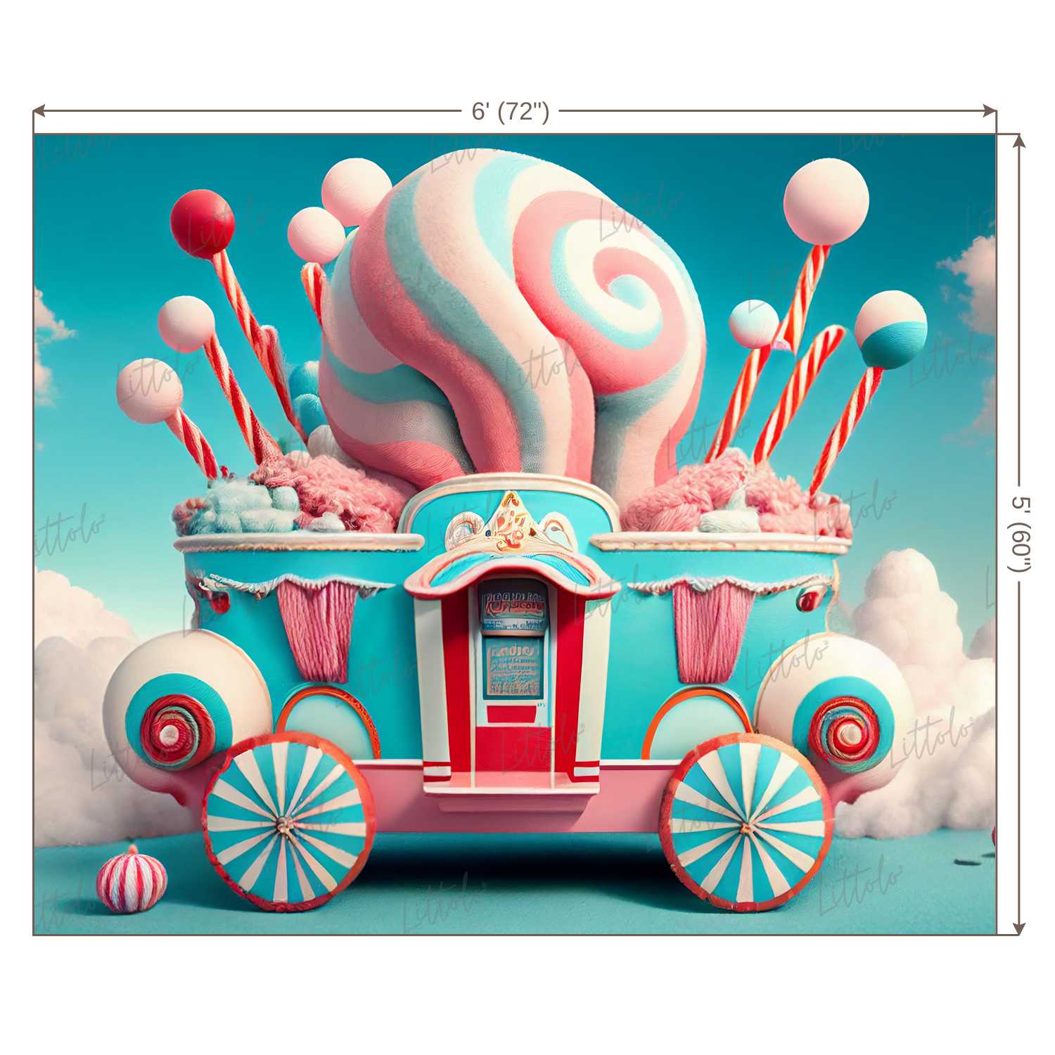 LB1058 Ice Cream Backdrop