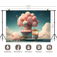 LB1059 Ice Cream Backdrop