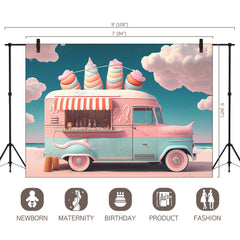 LB1060 Ice Cream Backdrop