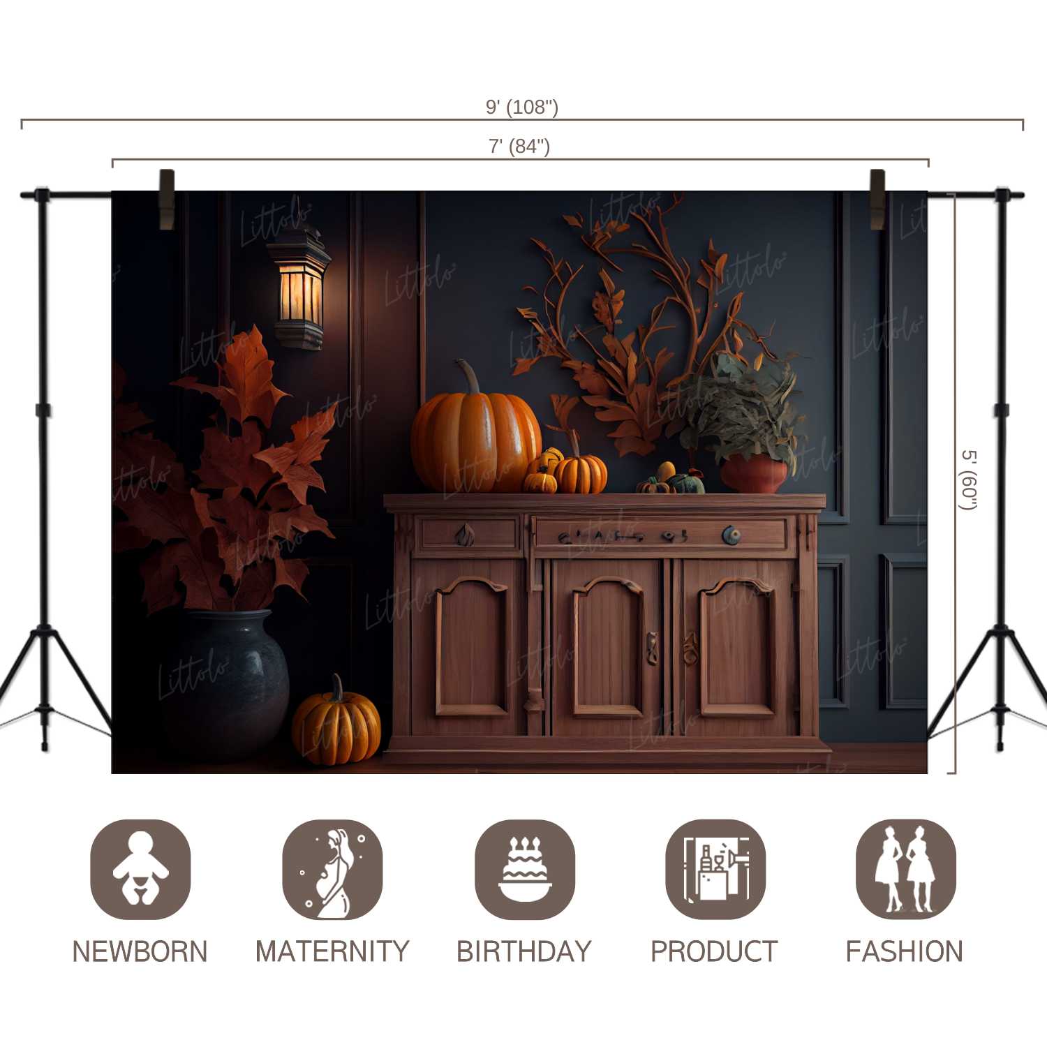 LB1061 Festive Halloween Backdrop