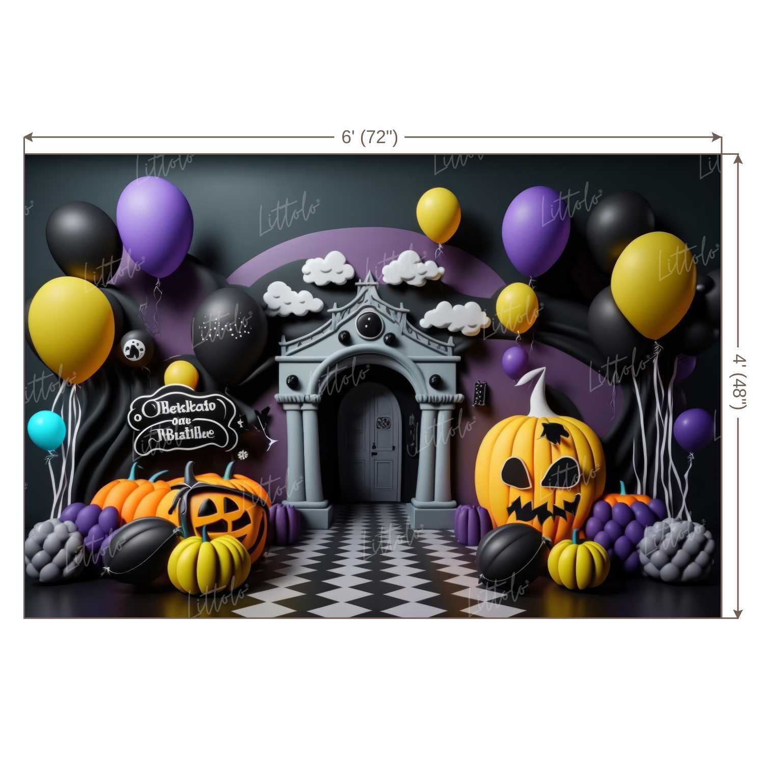 LB1063 Festive Halloween Backdrop