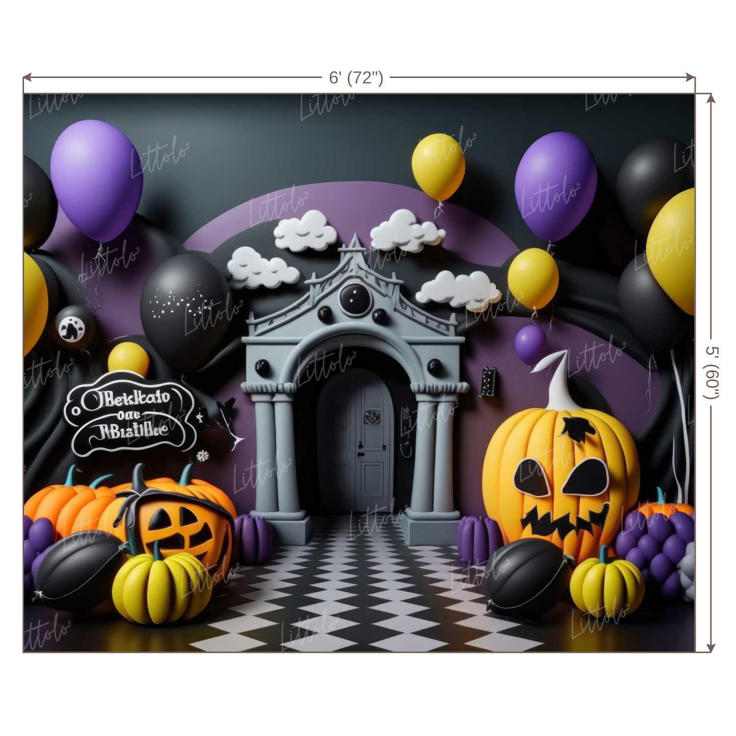 LB1063 Festive Halloween Backdrop