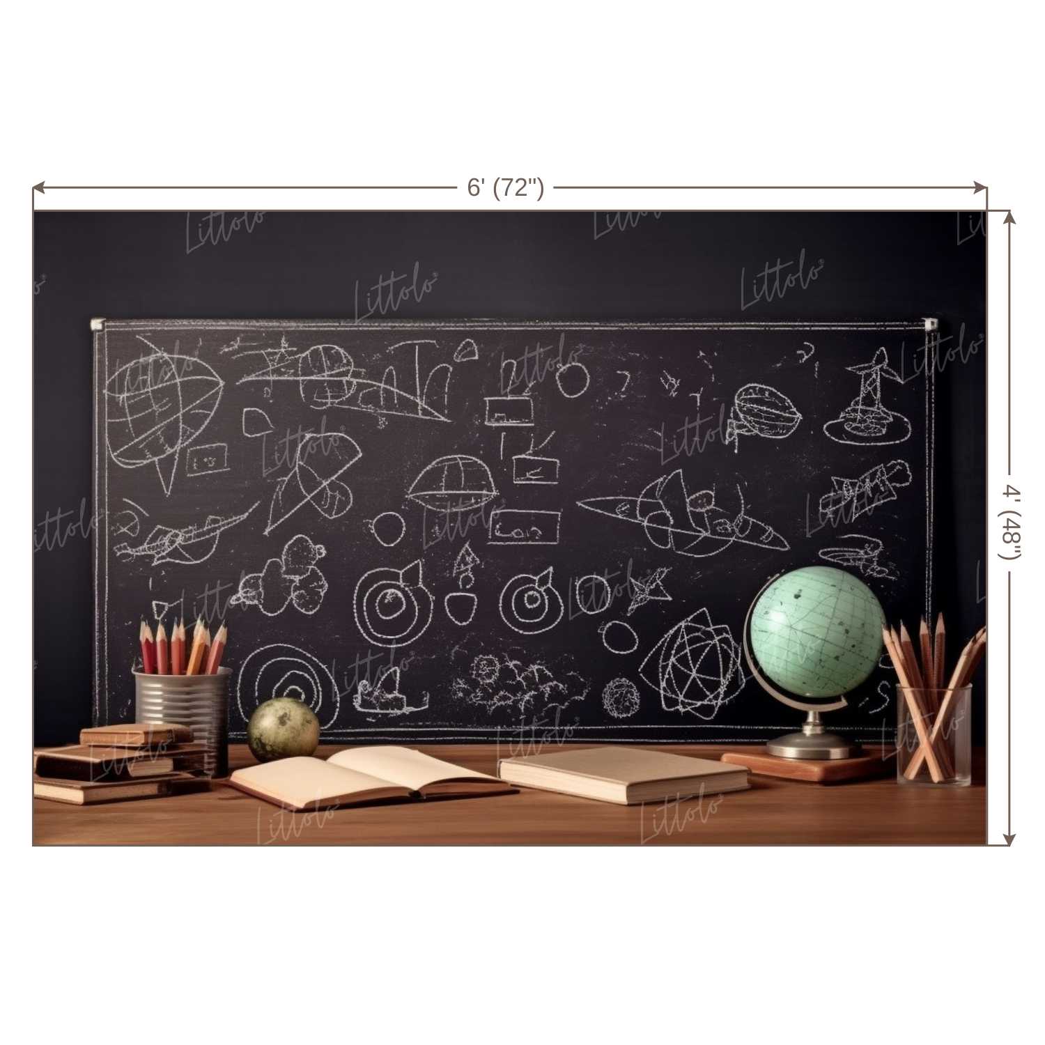 LB1064 Back to School Chalkboard Backdrop