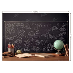 LB1064 Back to School Chalkboard Backdrop