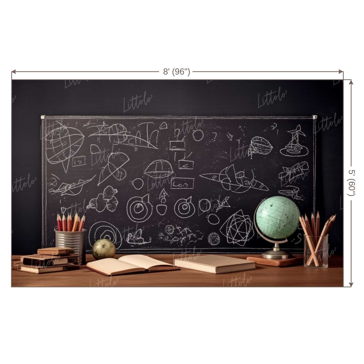 LB1064 Back to School Chalkboard Backdrop