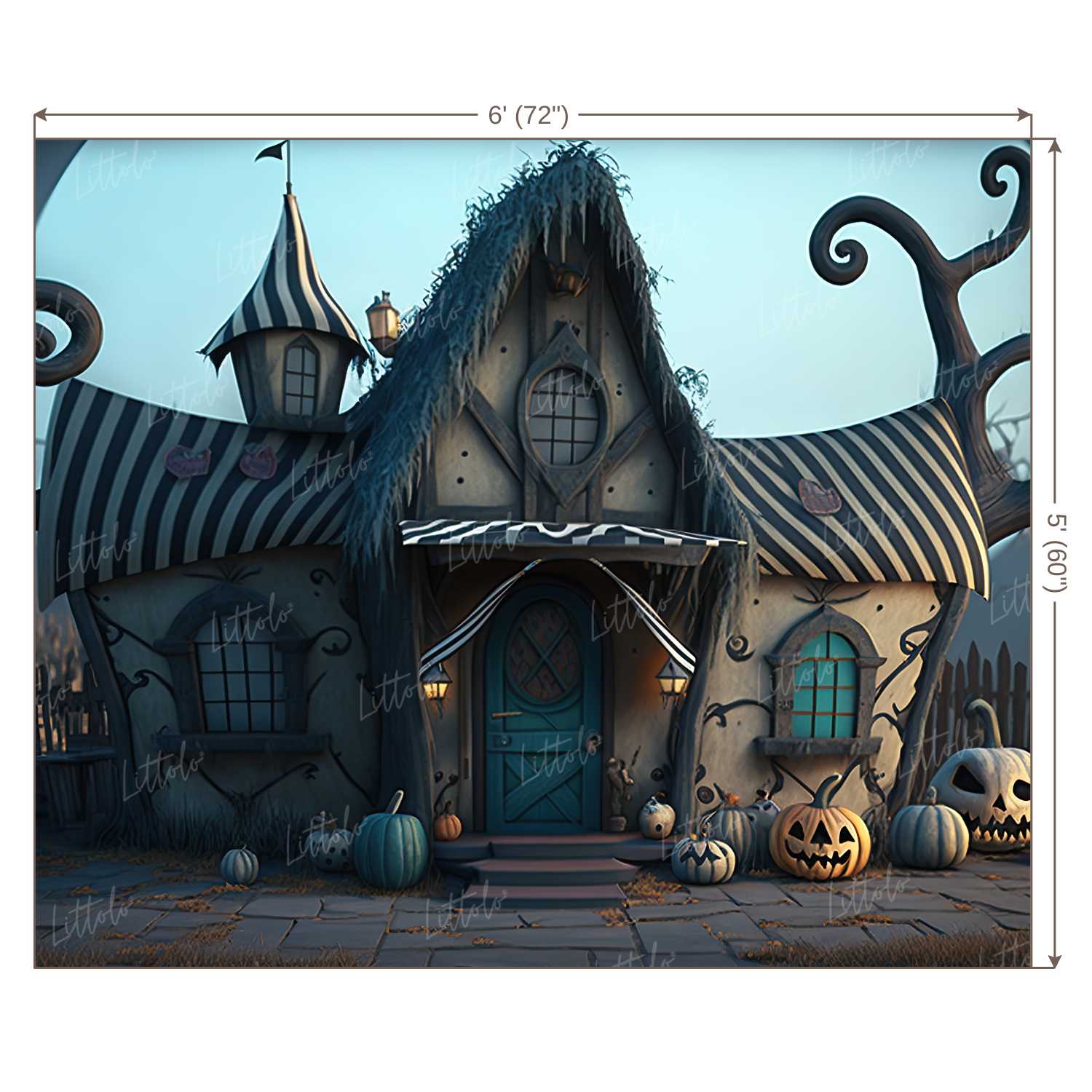 LB1065 Festive Halloween Backdrop