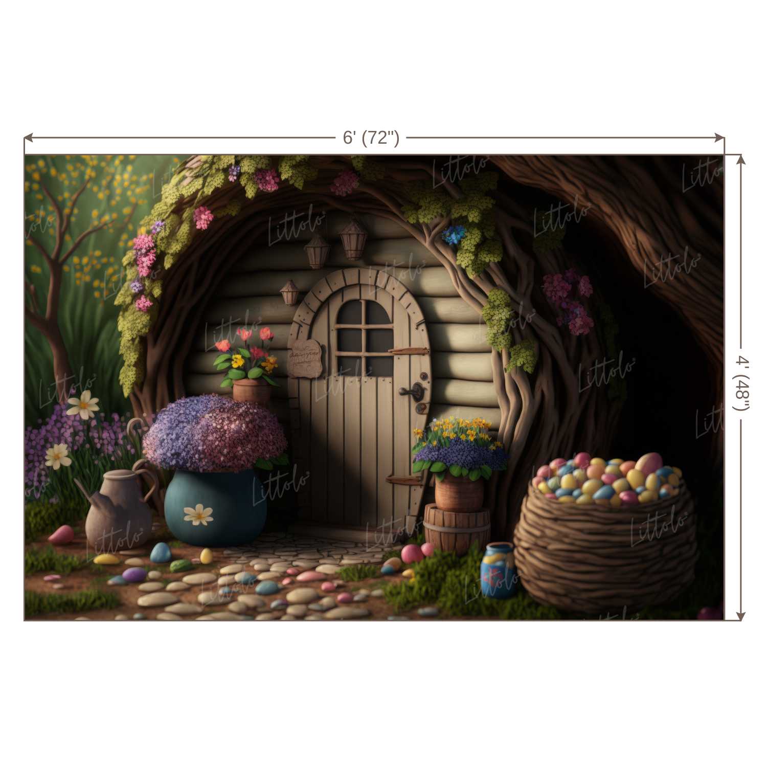 LB1067 Festive Easter Backdrop