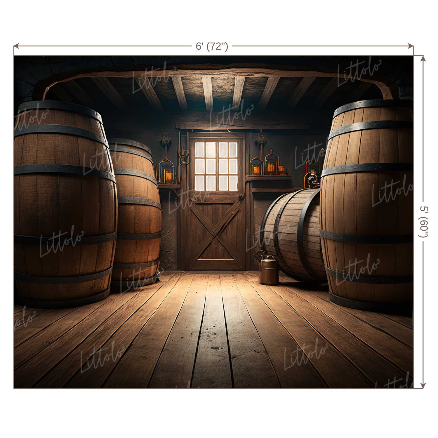 LB1078 Farmhouse Barrel Backdrop