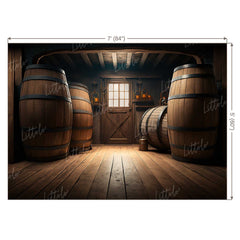 LB1078 Farmhouse Barrel Backdrop