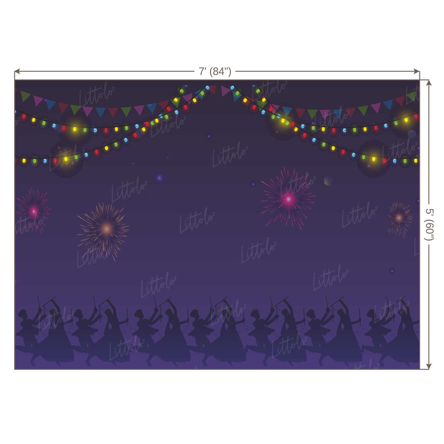 LB1081 Navratri Theme Backdrop