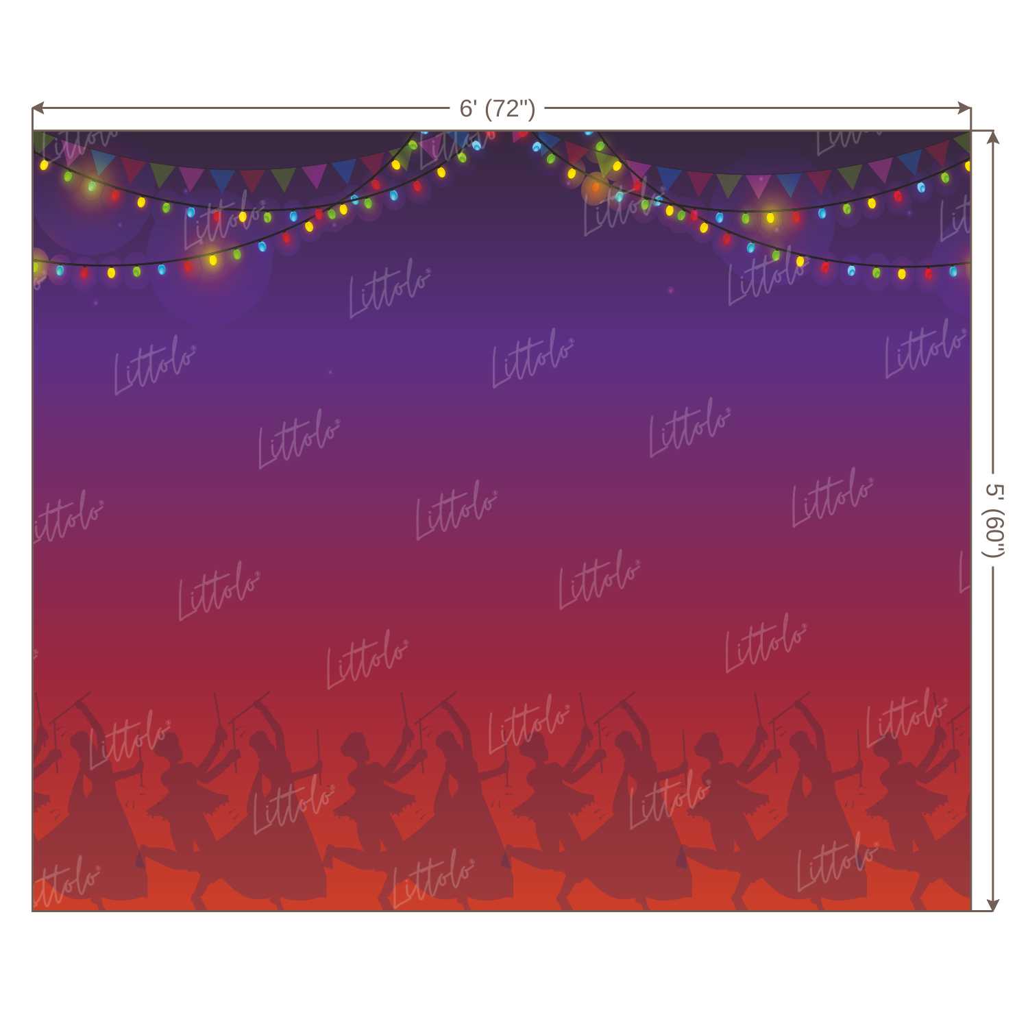 LB1083 Navratri Theme Backdrop