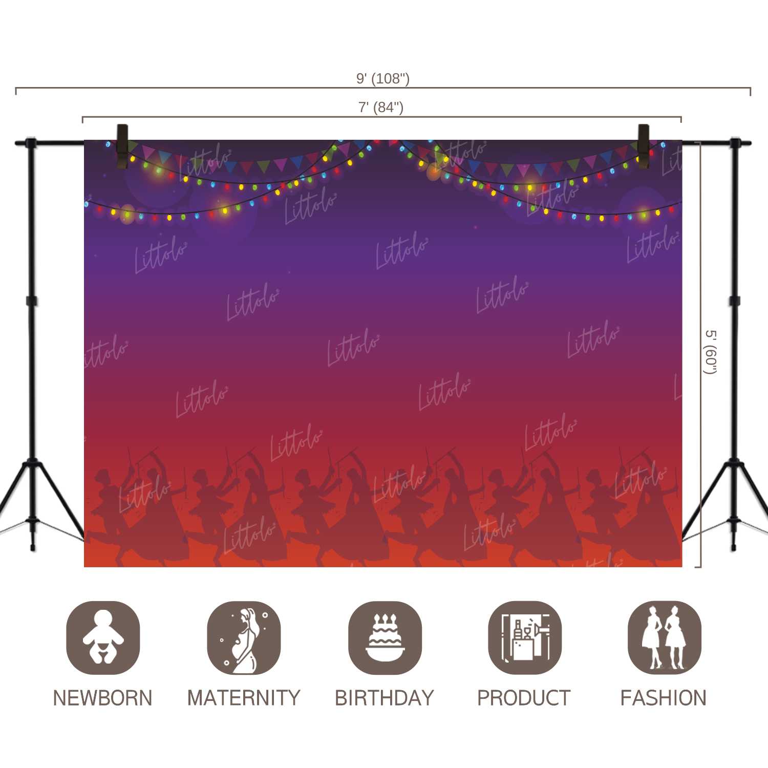 LB1083 Navratri Theme Backdrop