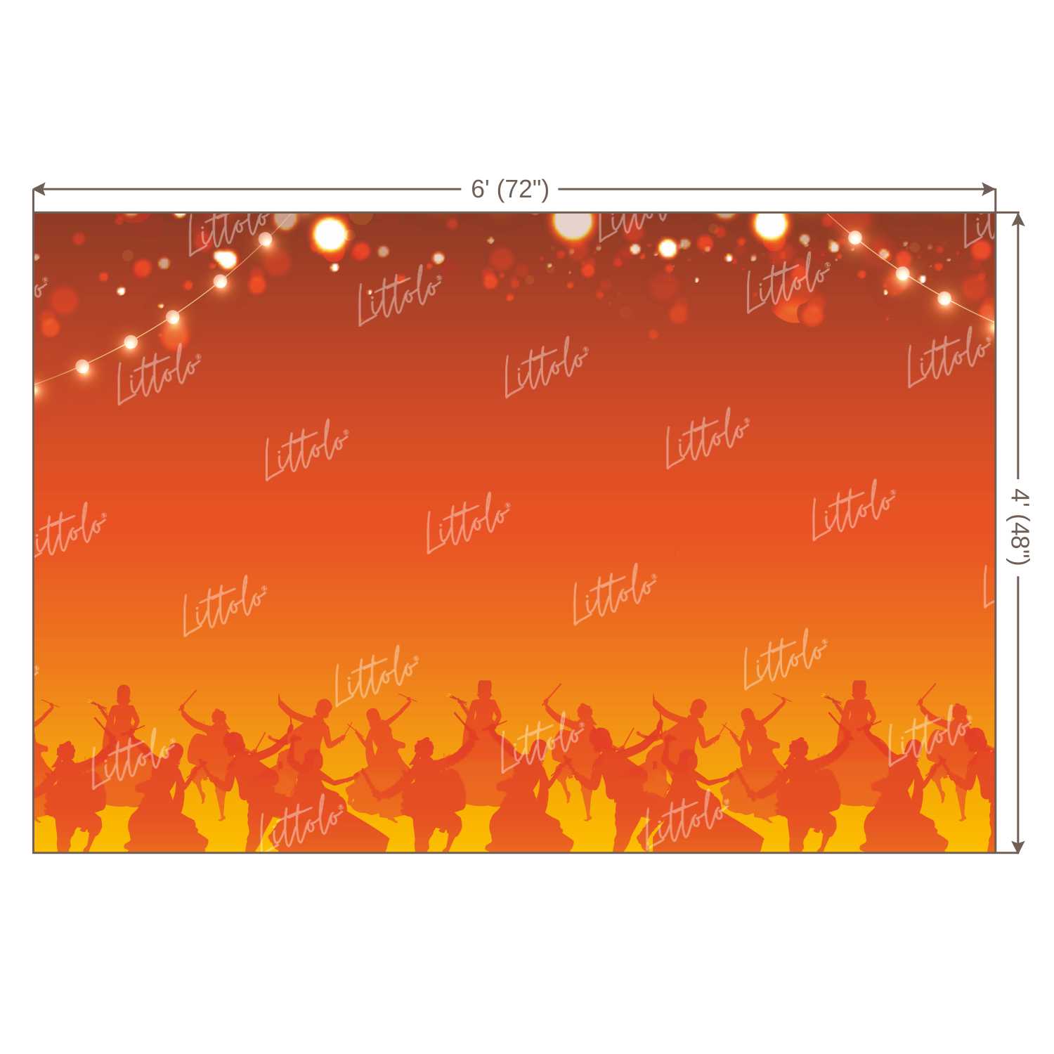 LB1085 Navratri Theme Backdrop