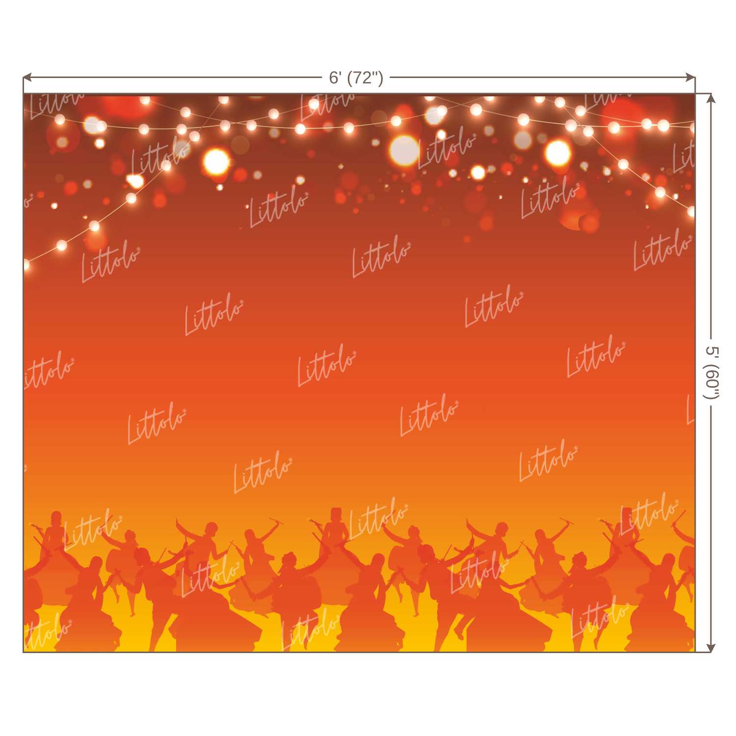 LB1085 Navratri Theme Backdrop