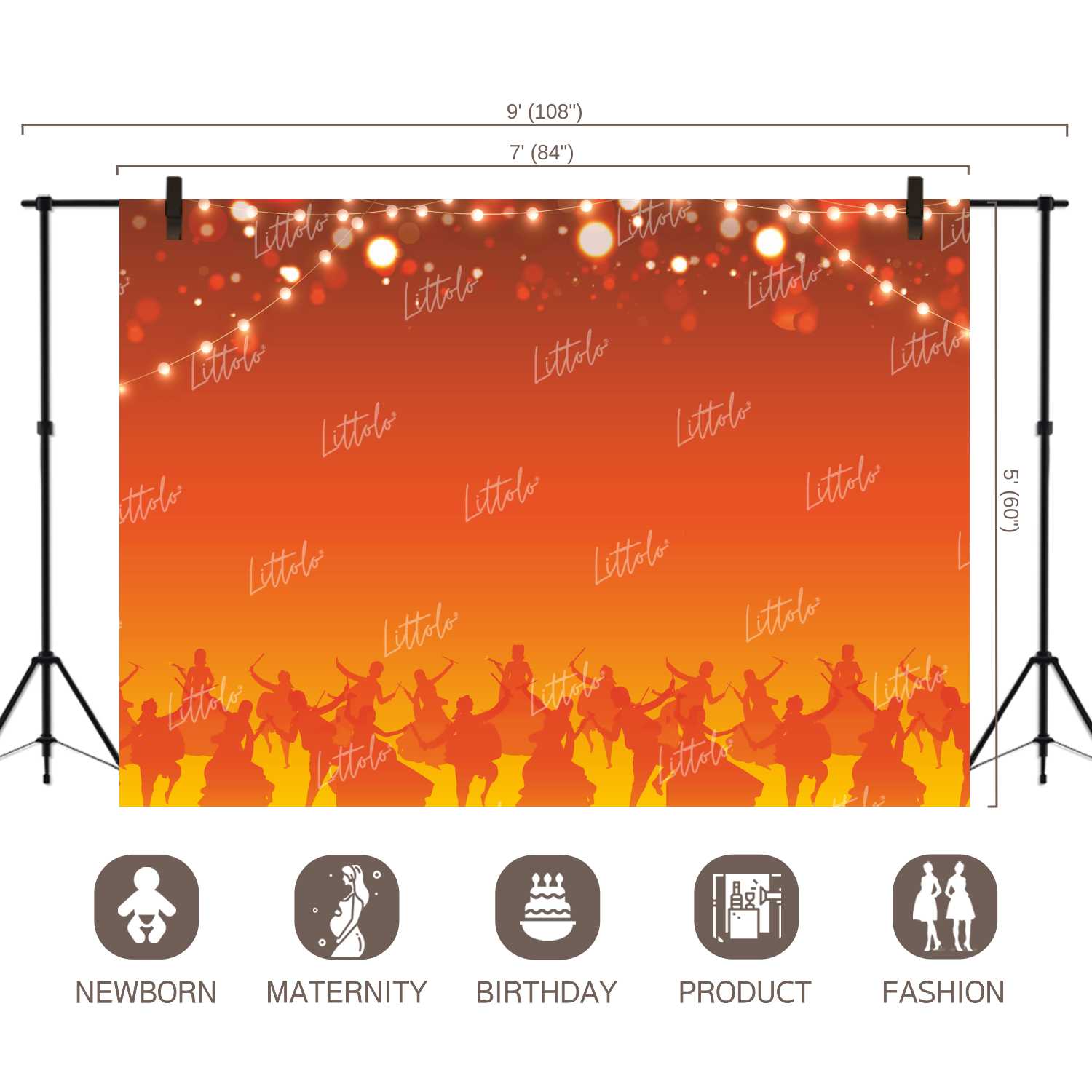 LB1085 Navratri Theme Backdrop