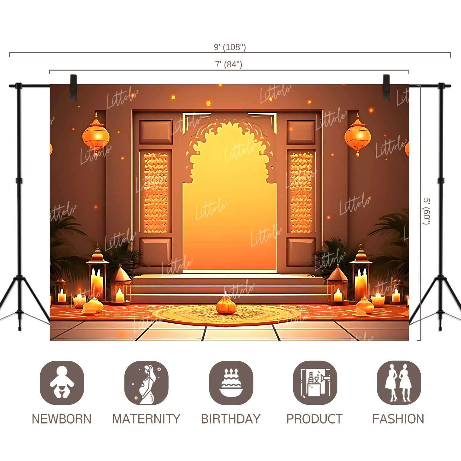 LB1096 Festive and Season Diwali Backdrop