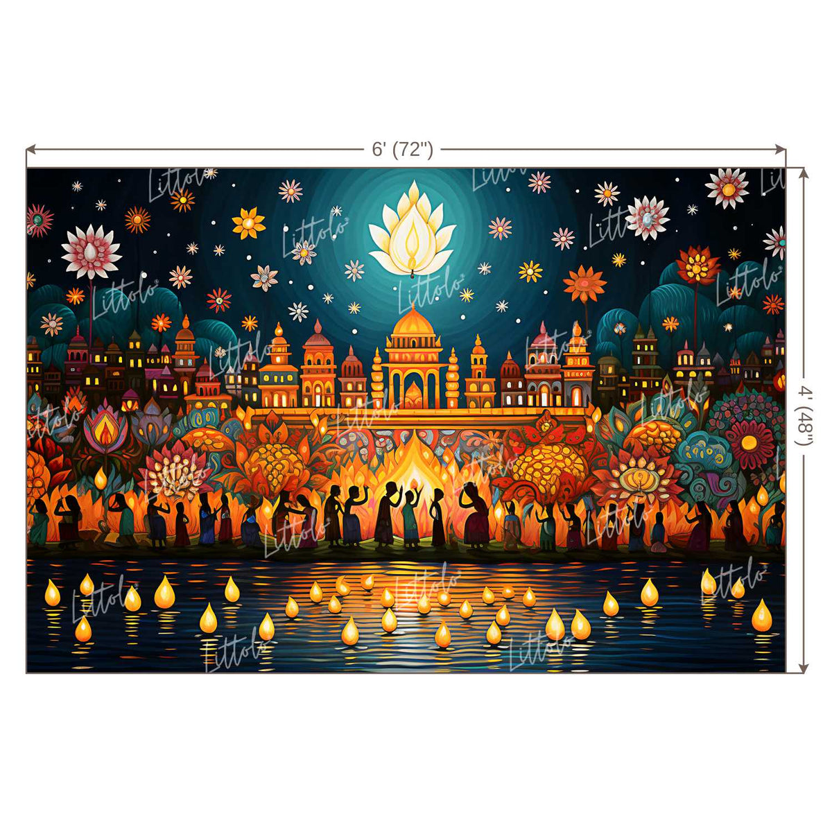 LB1097 Festive and Season Diwali Backdrop