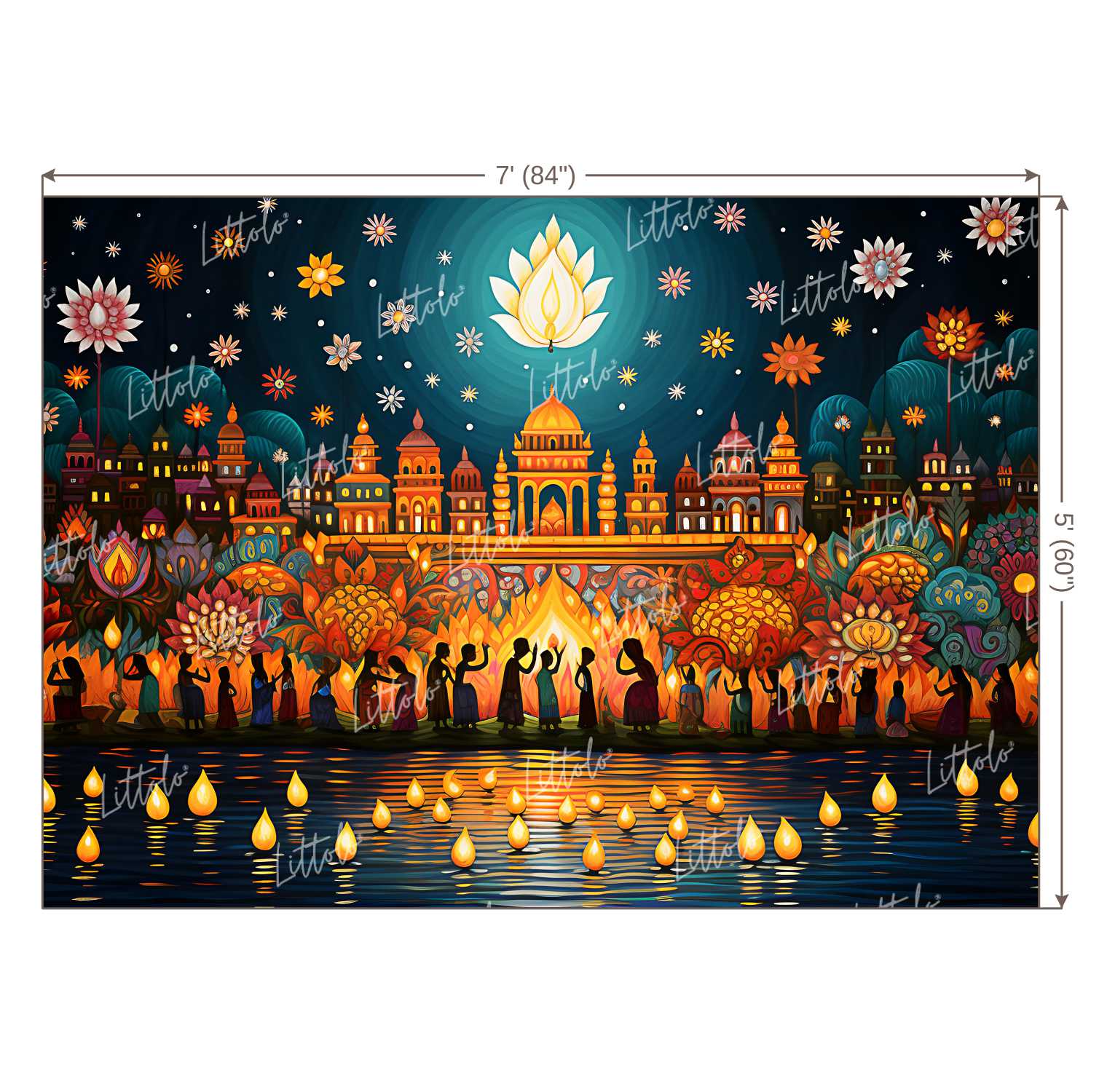 LB1097 Festive and Season Diwali Backdrop