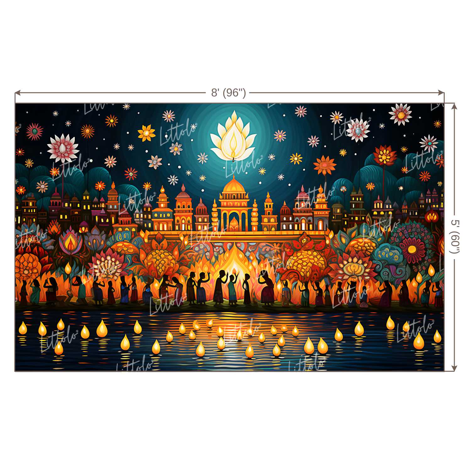 LB1097 Festive and Season Diwali Backdrop