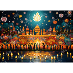 LB1097 Festive and Season Diwali Backdrop