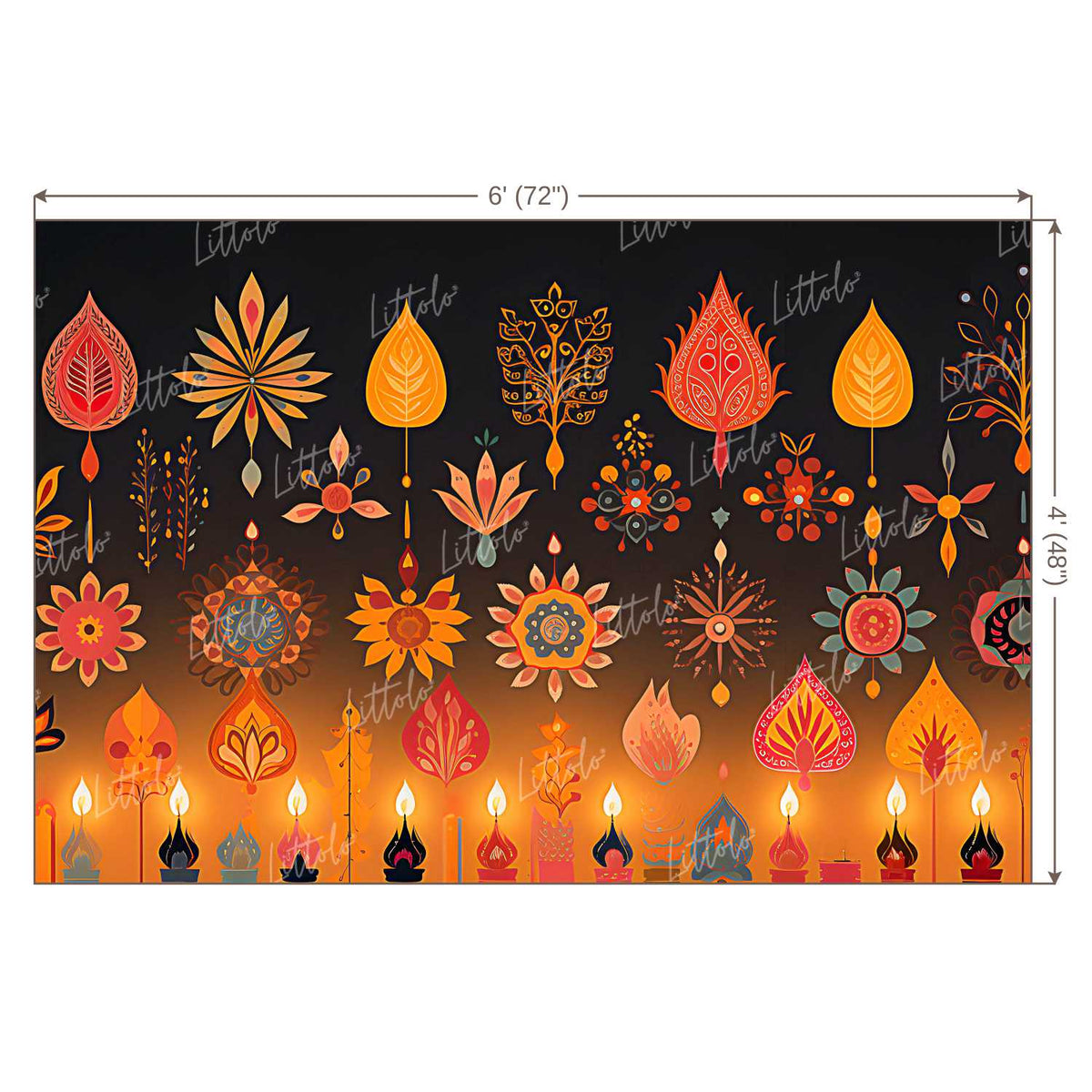 LB1099 Festive and Season Diwali Backdrop