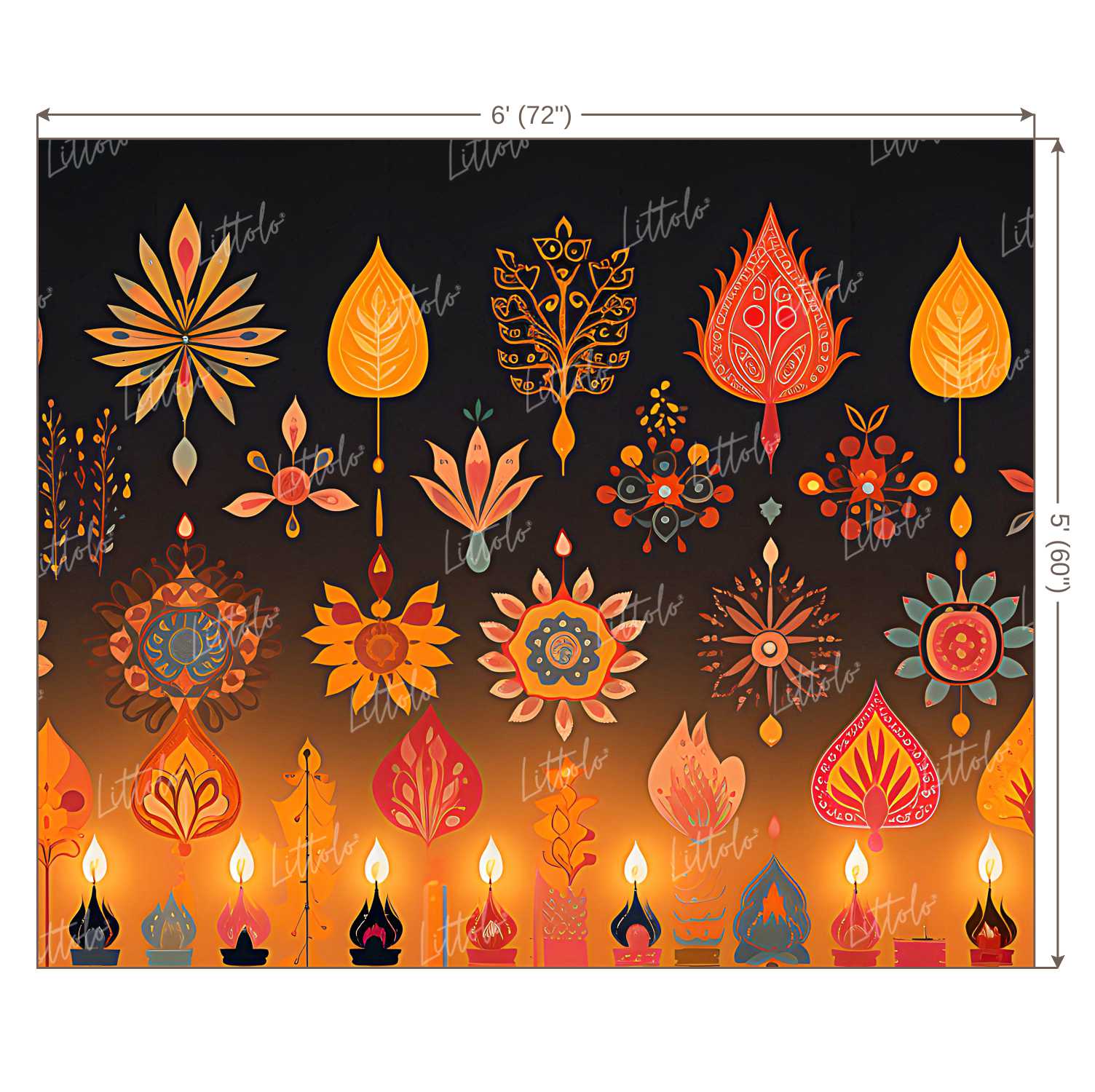 LB1099 Festive and Season Diwali Backdrop