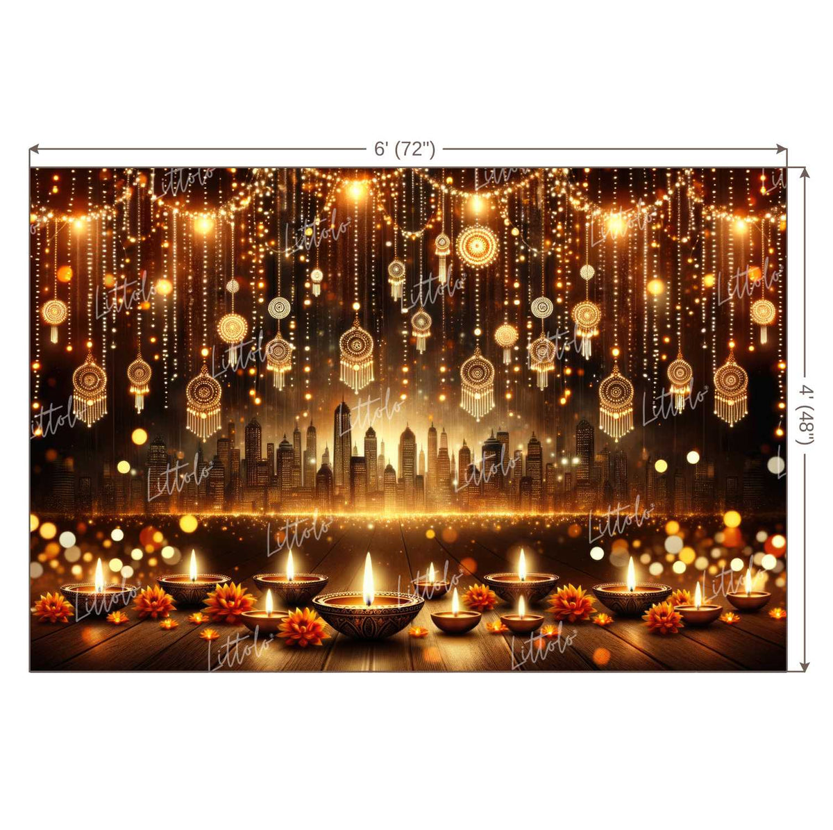 LB1106 Festive and Season Diwali Backdrop