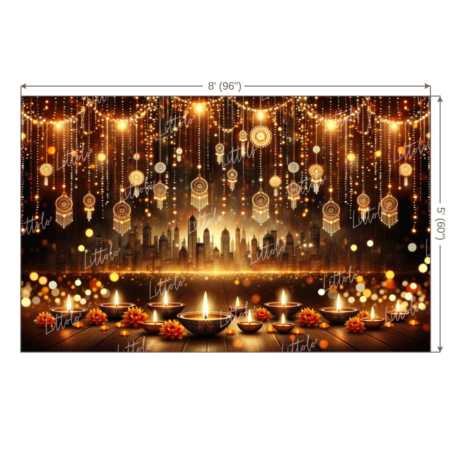 LB1106 Festive and Season Diwali Backdrop