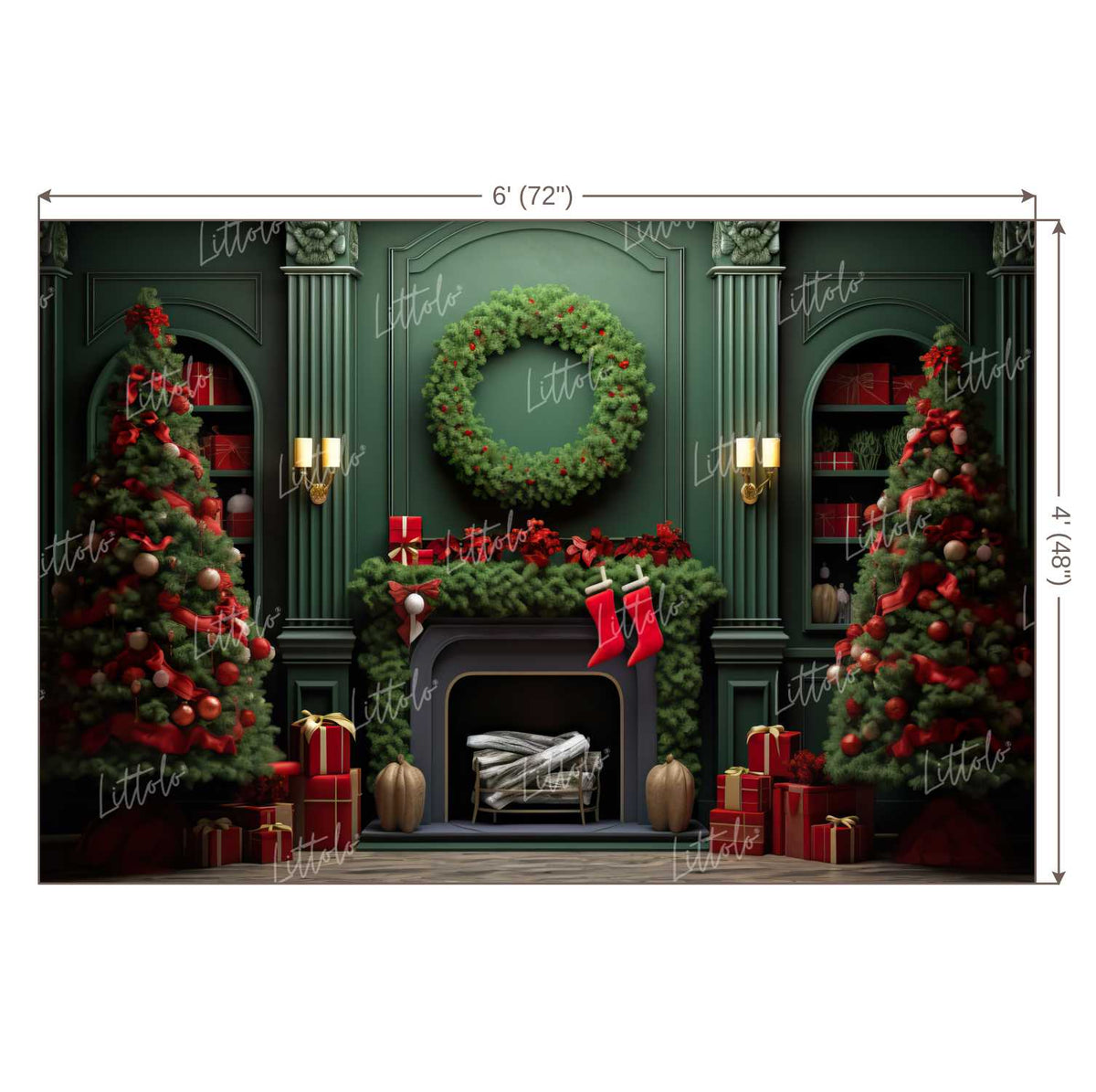 LB1109 Festive and Season Christmas Backdrop