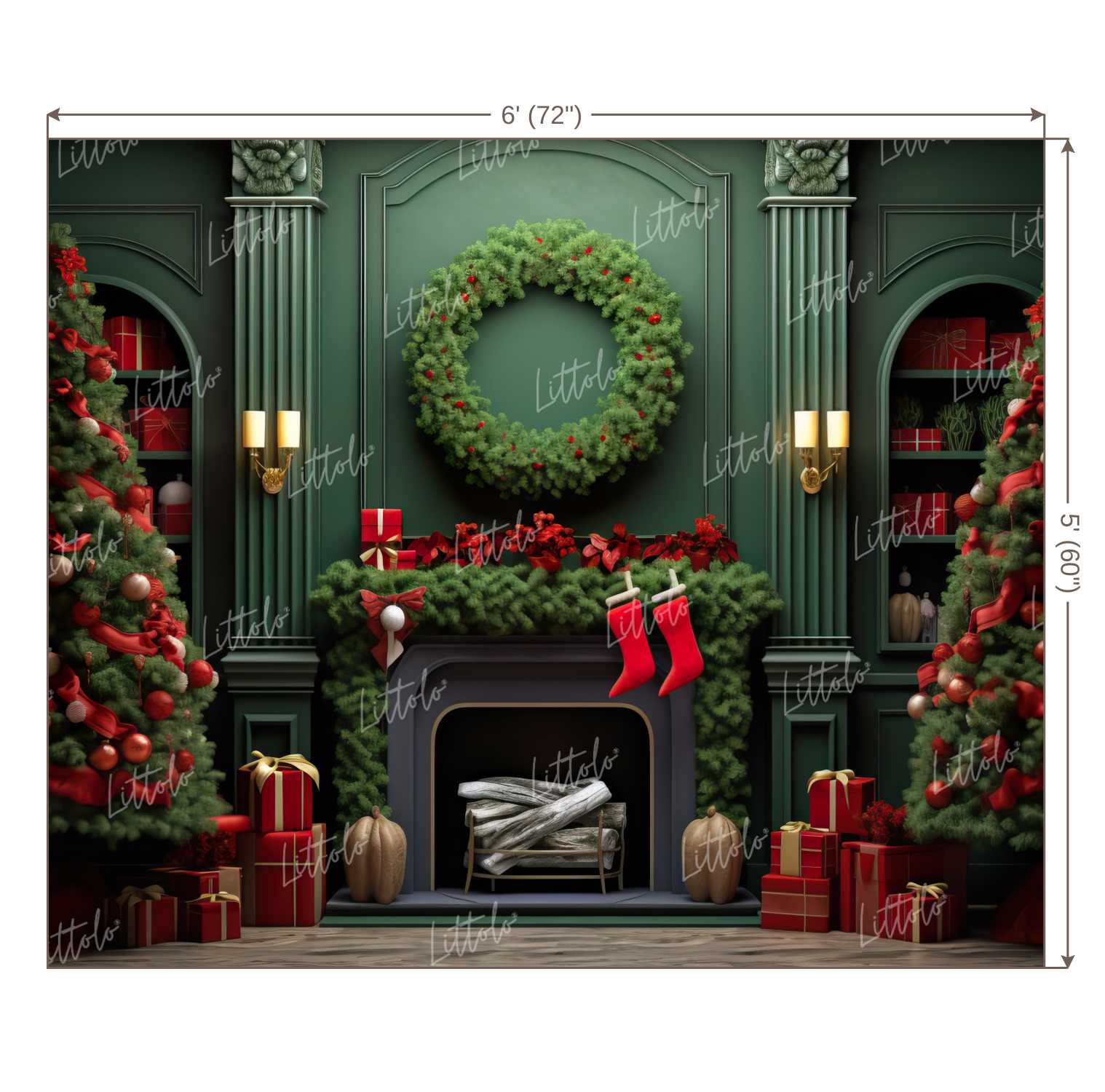 LB1109 Festive and Season Christmas Backdrop