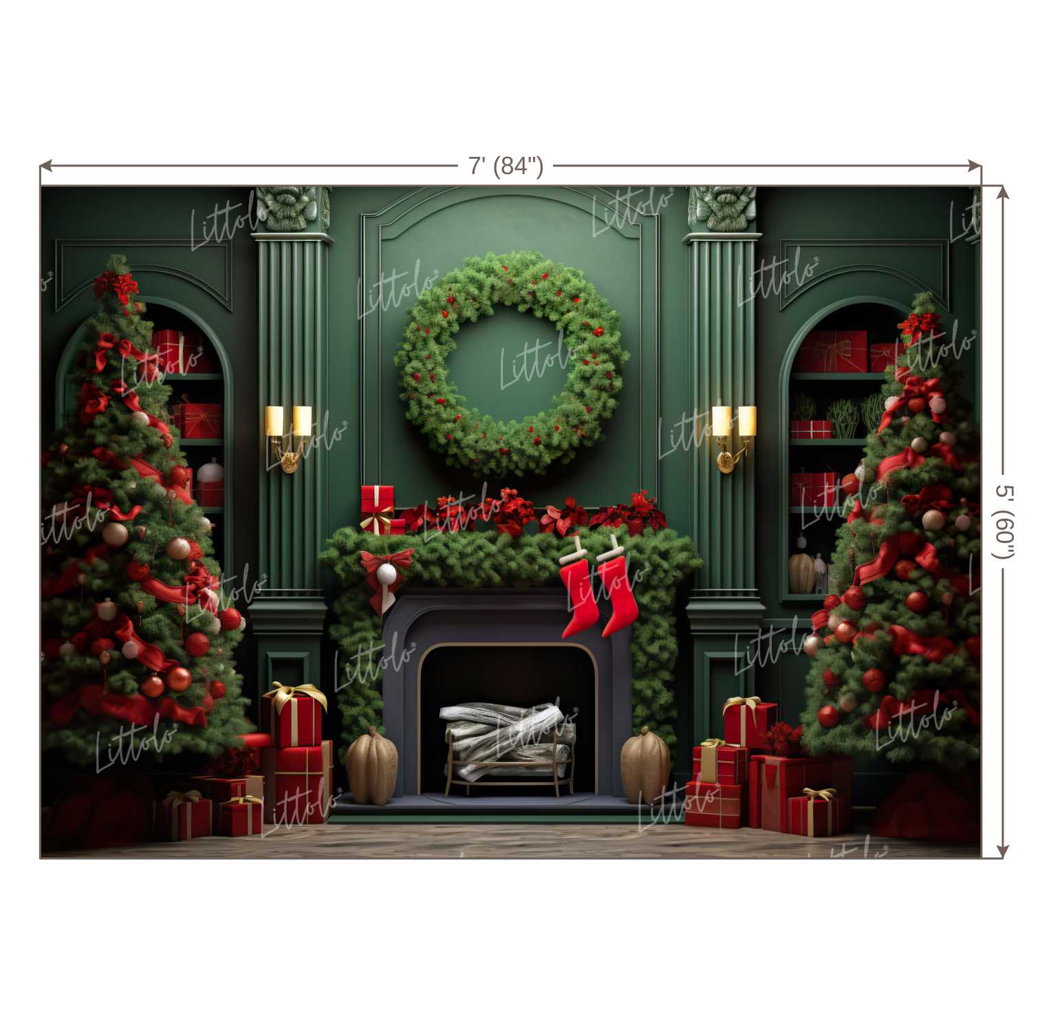 LB1109 Festive and Season Christmas Backdrop