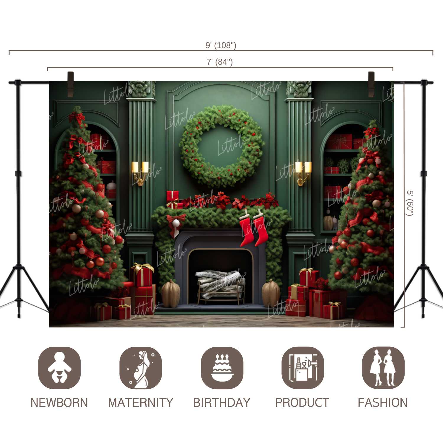 LB1109 Festive and Season Christmas Backdrop