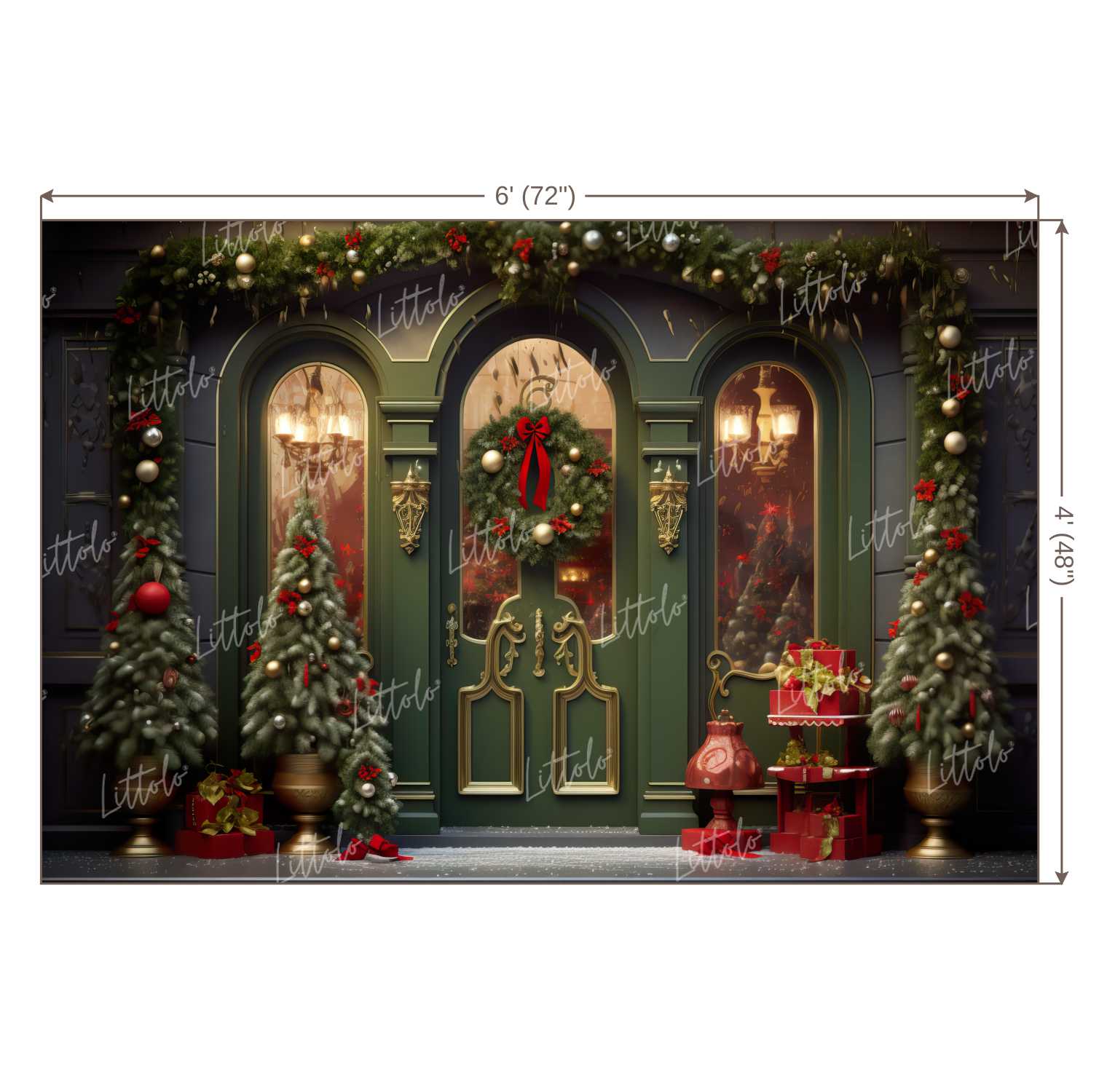 LB1113 Festive and Season Christmas Backdrop