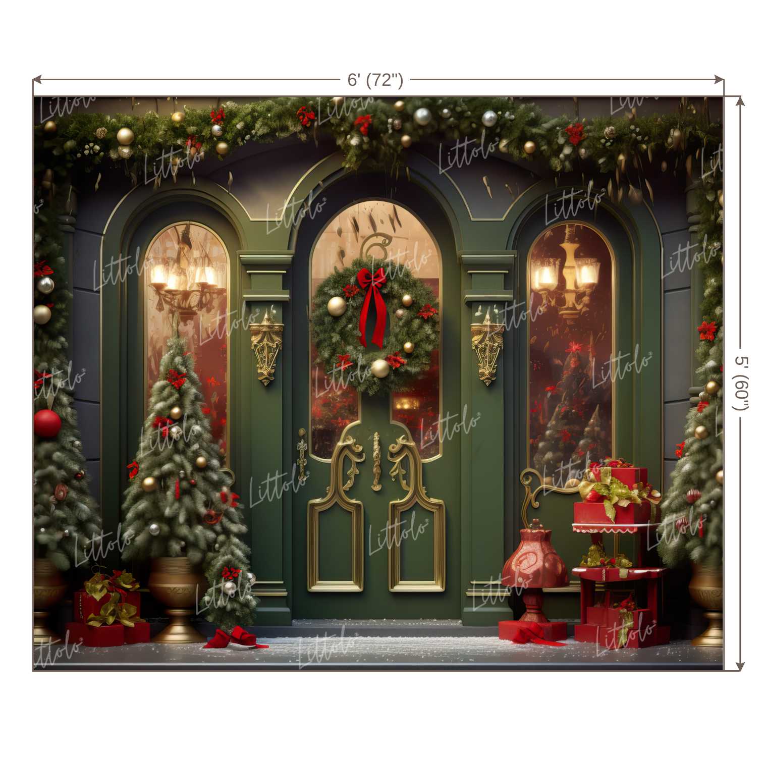 LB1113 Festive and Season Christmas Backdrop