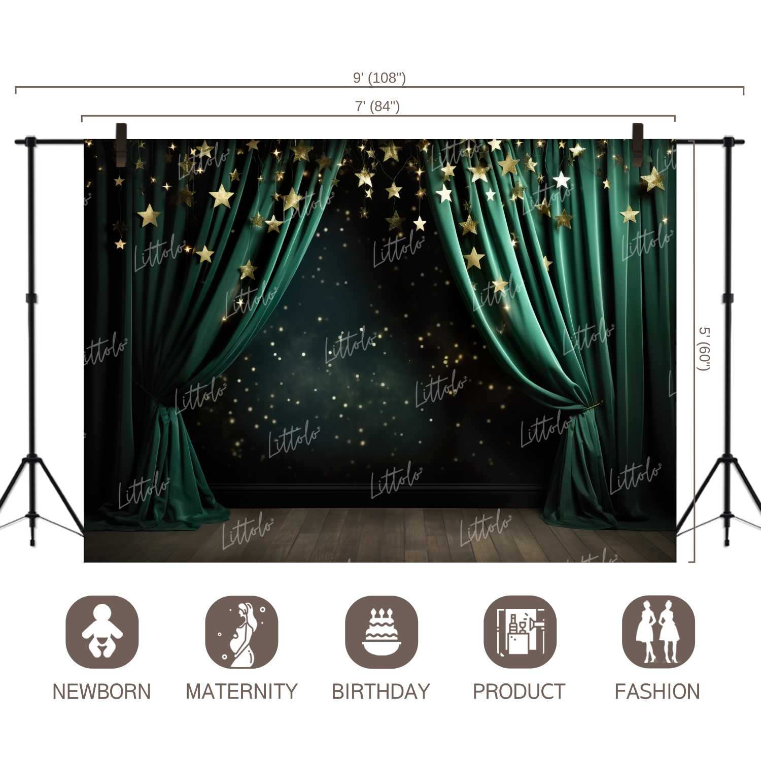 LB1116 Curtain Drape Decor Backdrop