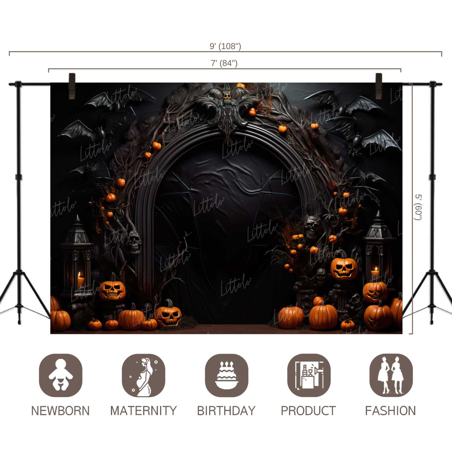 LB1121 Festive and Season Halloween Backdrop