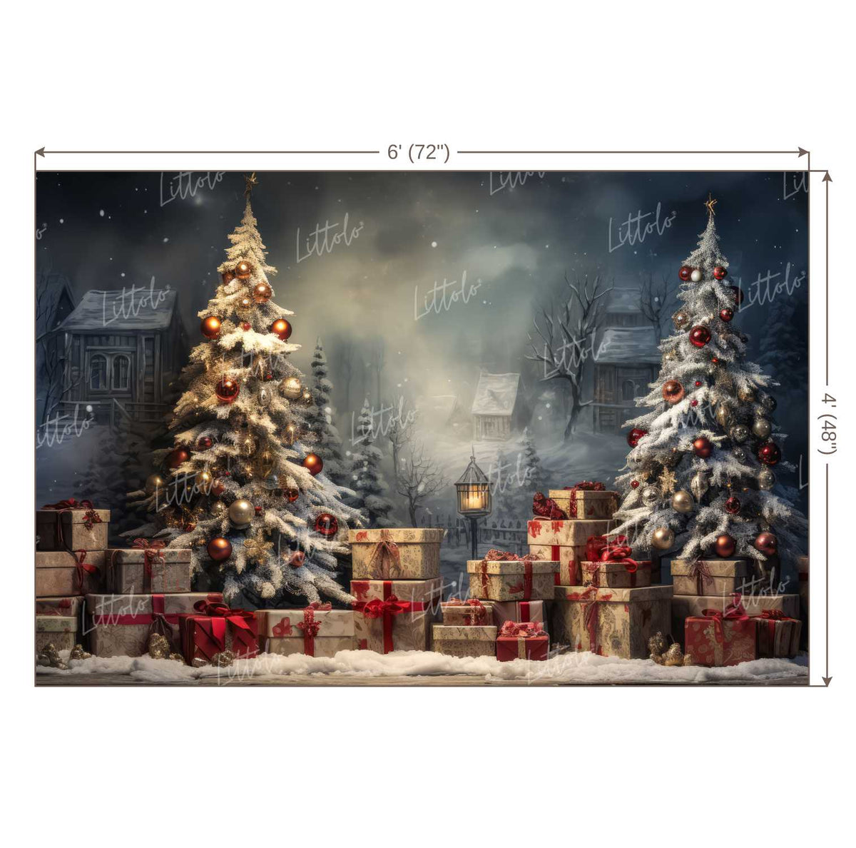 LB1124 Festive and Season Christmas Backdrop