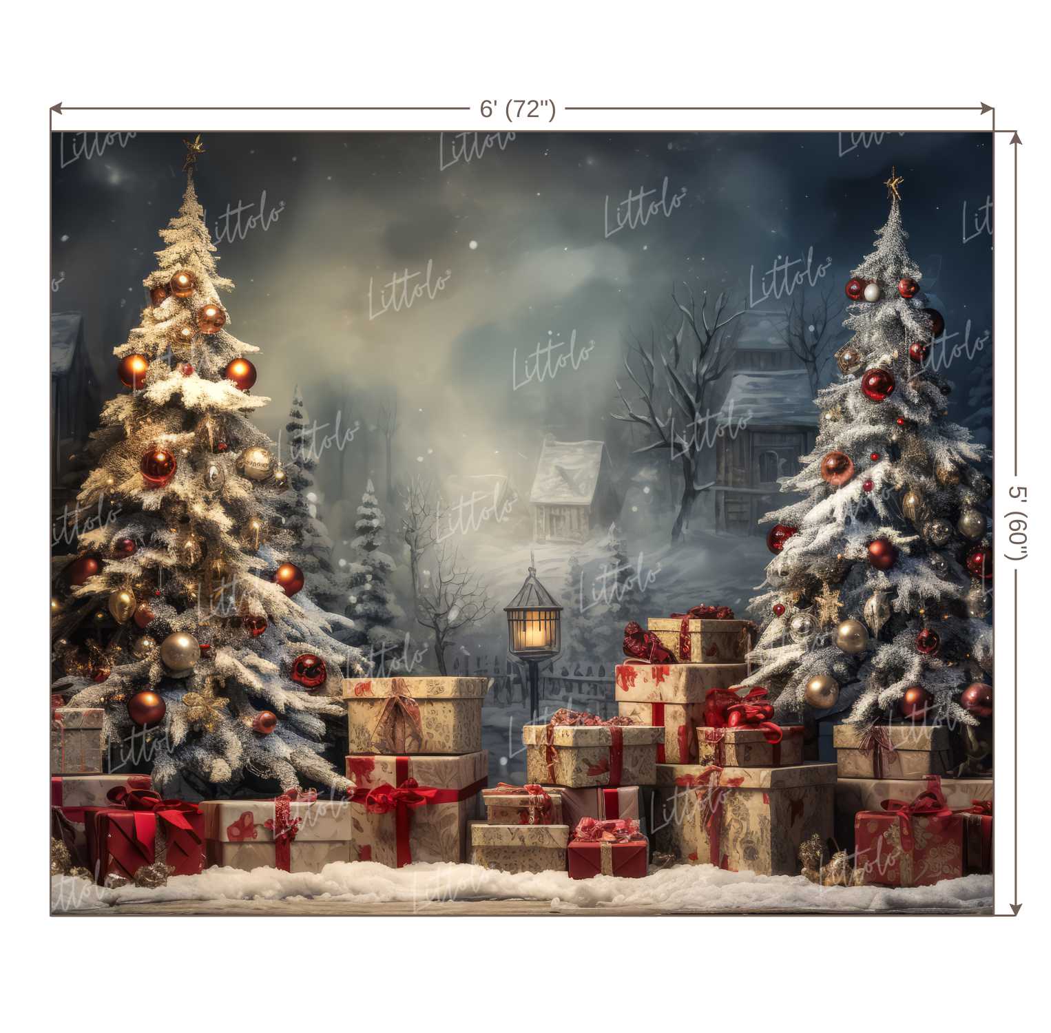 LB1124 Festive and Season Christmas Backdrop