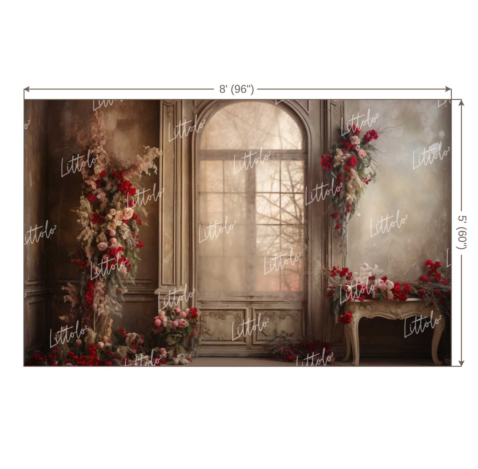 LB1125 Floral and Fine Arts Doorway Backdrop