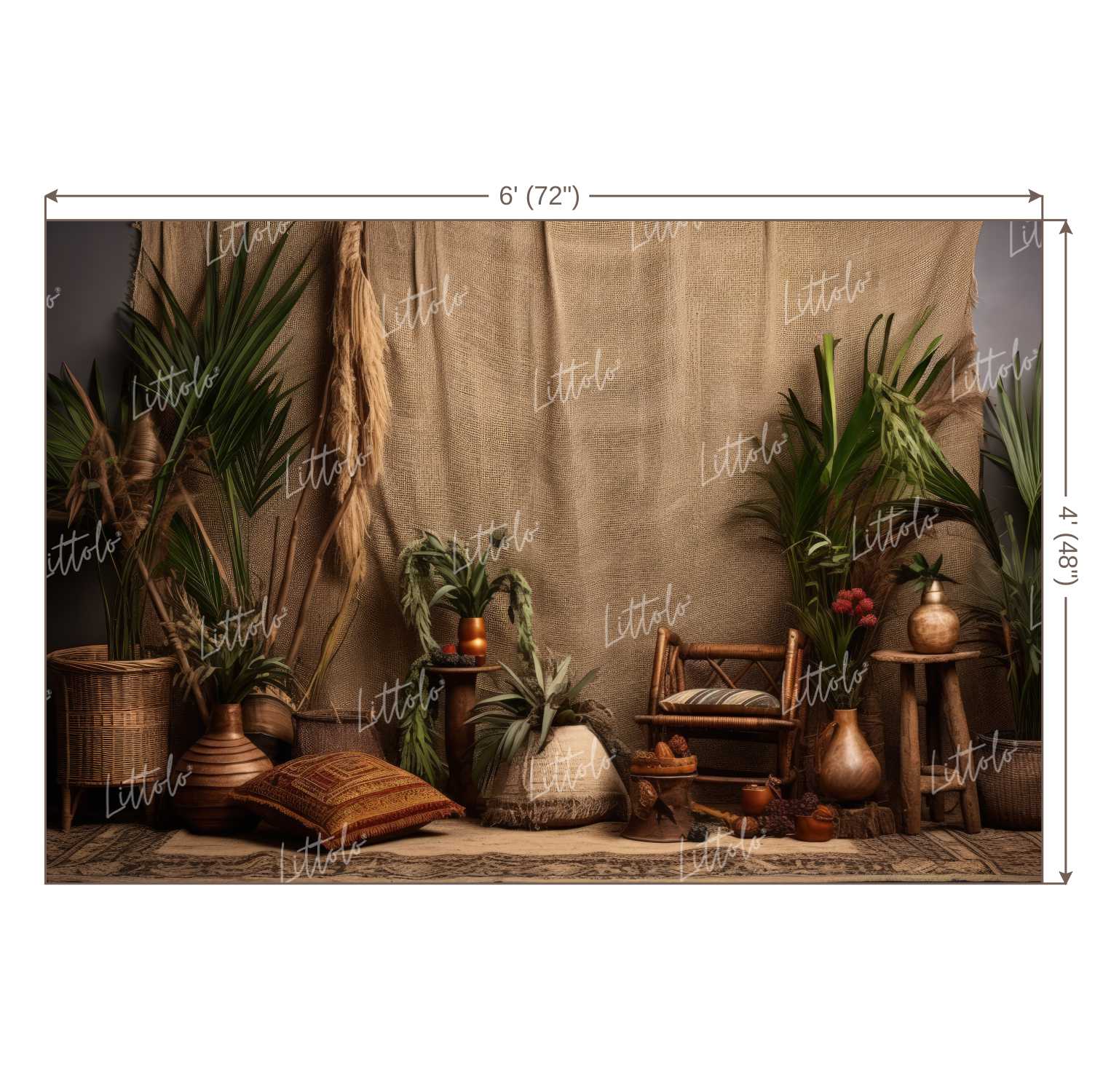 LB1127 Boho Theme Backdrop