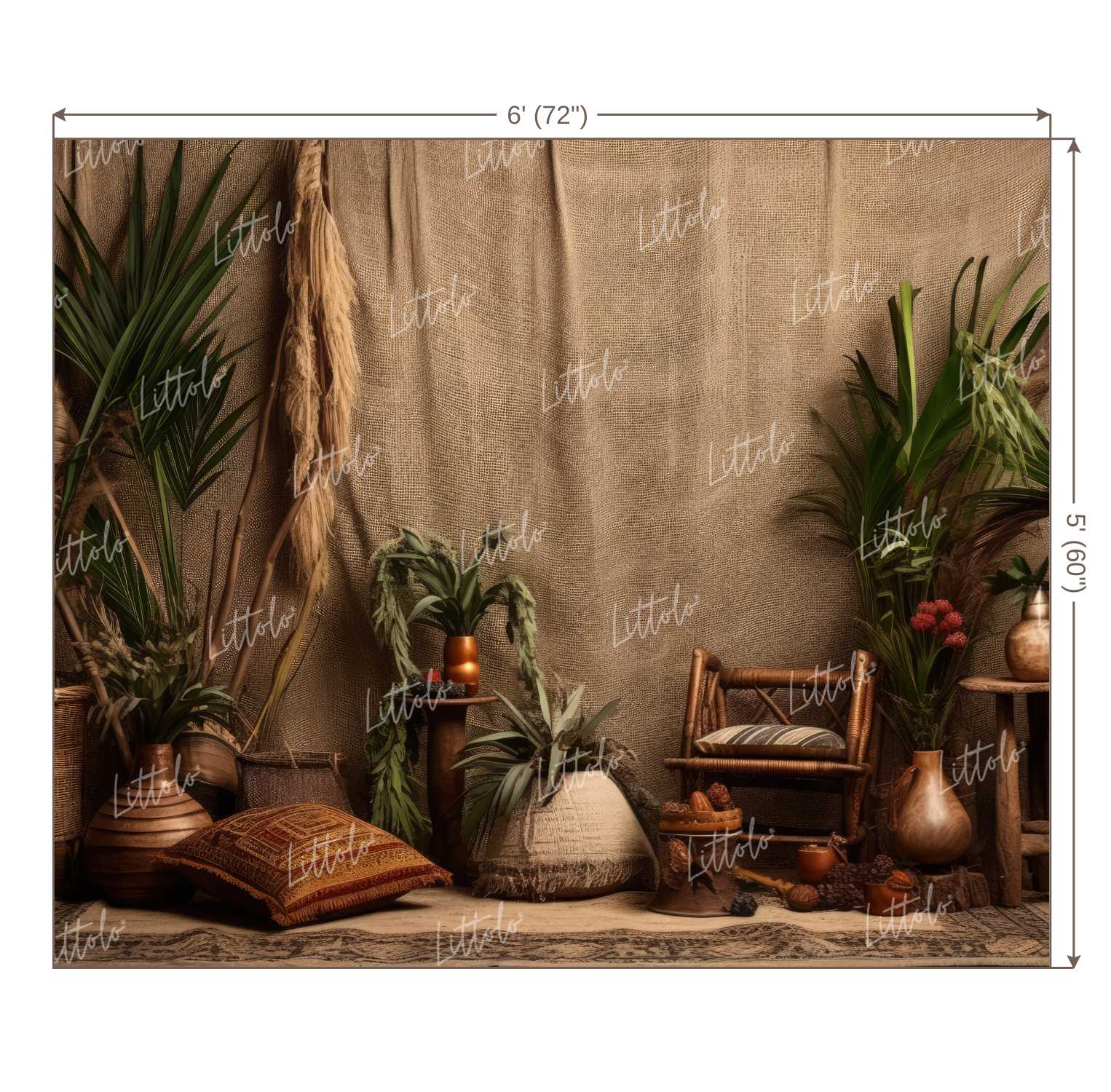 LB1127 Boho Theme Backdrop