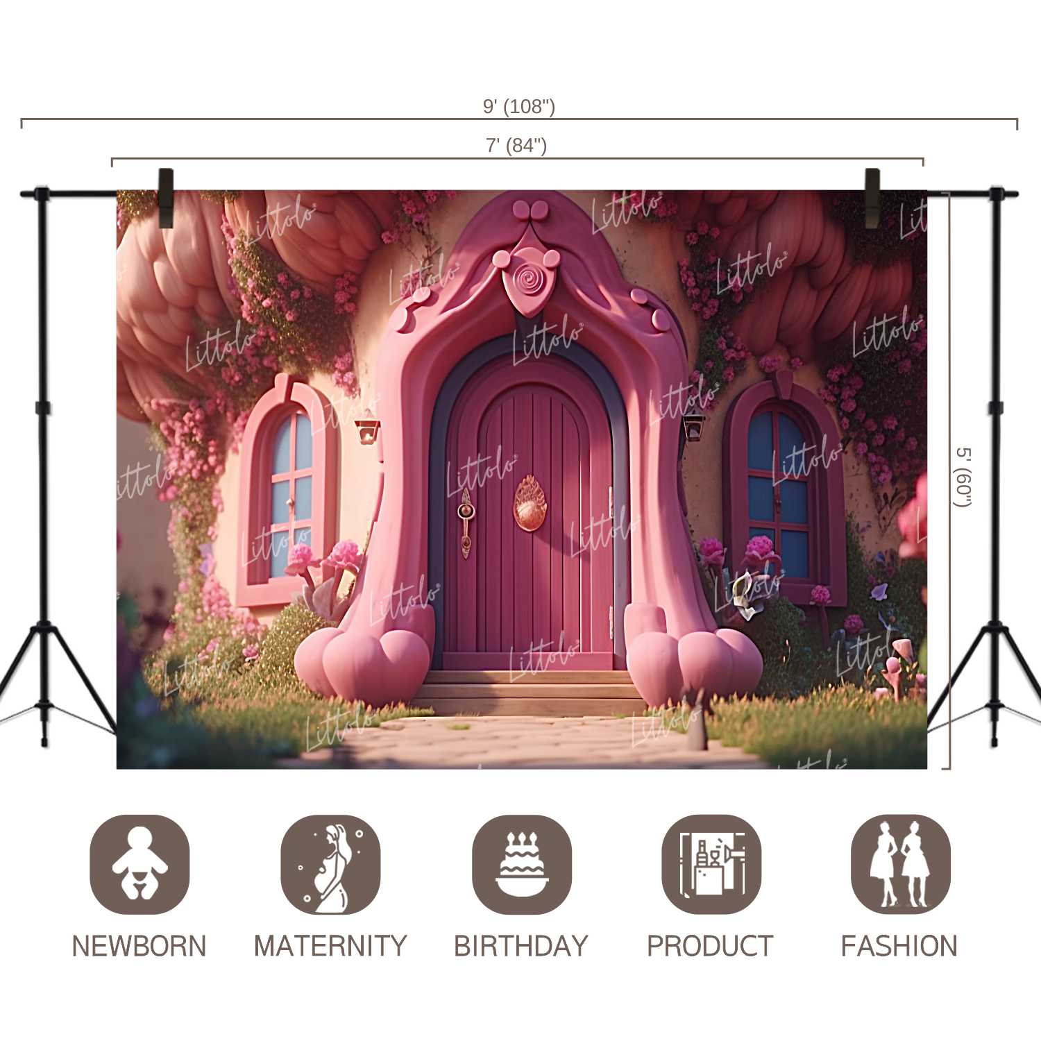 LB1131 Prince/Princess Castle Backdrop